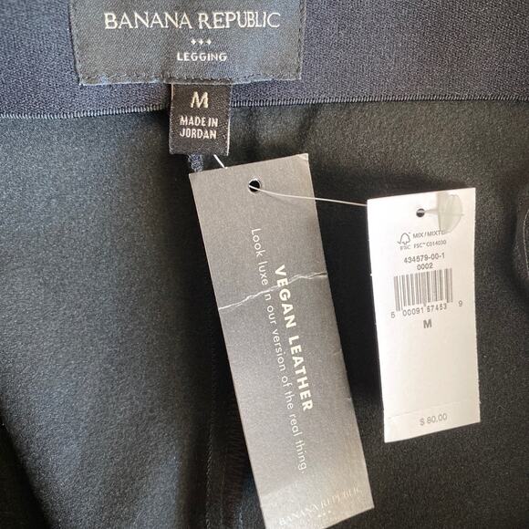 NWT Banana Republic VEGAN LEATHER LEGGING in black size medium - Picture 11 of 12